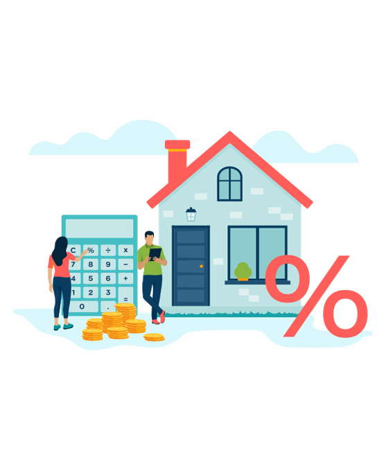 Illustration of equity in home.